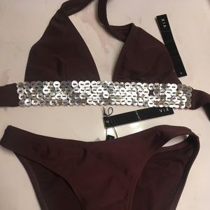 Vix two piece swimsuit new w/tags w/match skirt